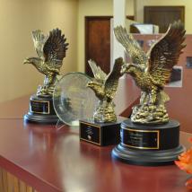 Multiple Awards on a desk